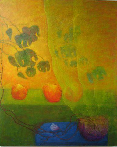 Katso teoskuvaa Helmi Lepp&auml;koski: Sininen varjo, koko 110x90, 2007